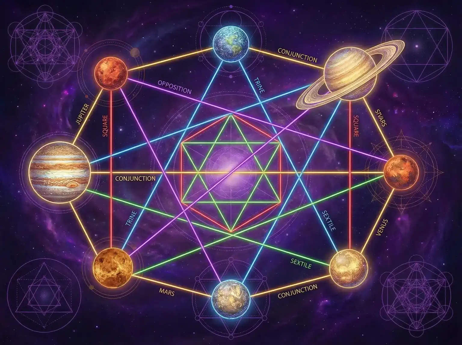 行星相位解读 - 天堂资源8 | 占星学进阶